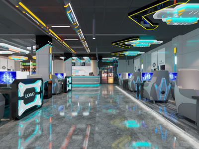 工业风loft网吧 网咖