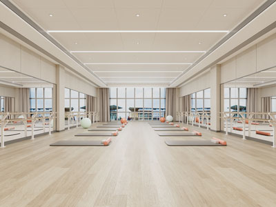 现代瑜伽馆 舞蹈室3d模型 现代瑜伽馆 舞蹈室