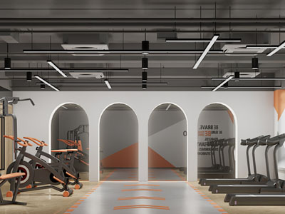 现代健身房3d模型 现代健身房
