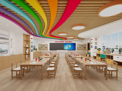 现代幼儿园手工活动教室 绘画教室3d模型 现代幼儿园手工活动教室 绘画教室