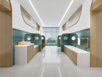 现代幼儿园公共卫生间 洗手间