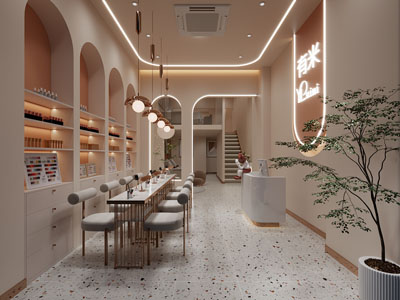 现代轻奢美容美甲店