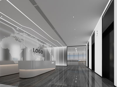 现代大堂前台接待