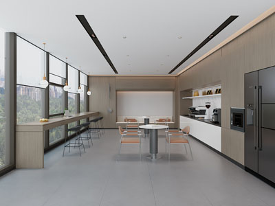 现代公司茶水间 休闲区