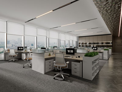 现代员工公共办公区
