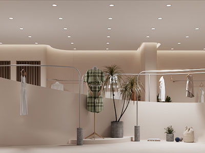 现代奶油风女装专卖店 服装店