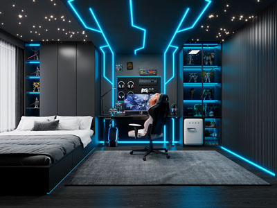 现代电竞游戏包房