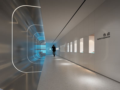 现代科技感走廊过道