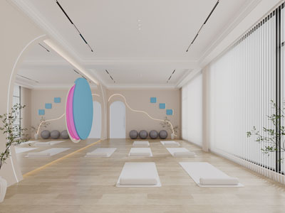 现代健身房 瑜伽馆3d模型 现代健身房 瑜伽馆
