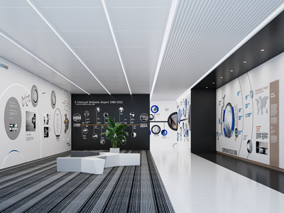 现代企业展厅展览 文化墙 展览墙