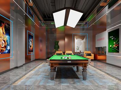 现代台球室 桌球室