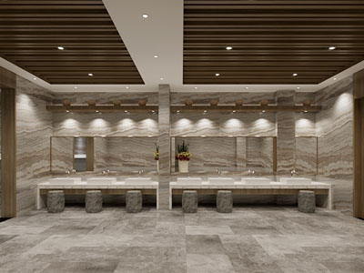 现代公用卫生间 洗手间