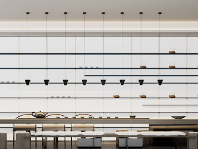 新中式茶室3d模型 新中式茶室