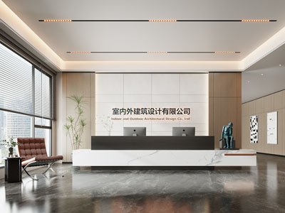 现代公司大厅前台接待