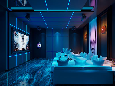 现代幼儿园大厅前台接待区