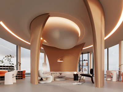 现代大堂接待区 洽谈区