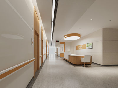现代医院病房护士站 走廊过道3d模型 现代医院病房护士站 走廊过道