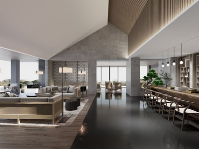 新中式接待区 洽谈区