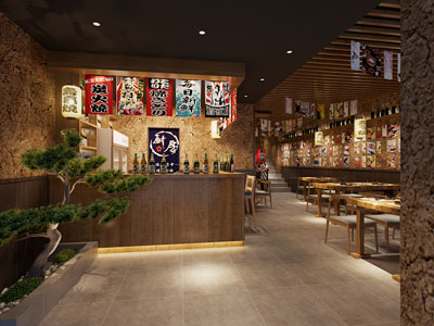 日式饭店餐馆就餐区