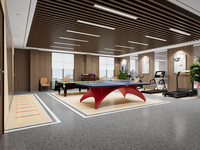 现代家居乒乓球室 健身房 休闲室3d模型 现代家居乒乓球室 健身房 休闲室