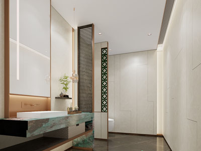 现代公共卫生间 洗手间