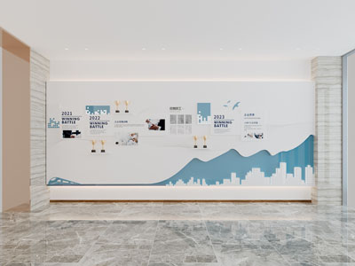 现代展厅展览墙