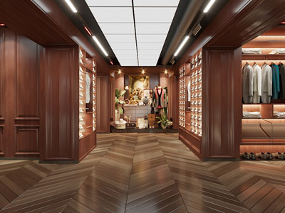 现代服装展厅 端景装饰品挂件