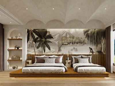 侘寂风酒店客房