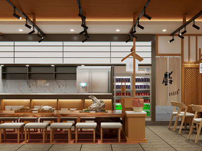 现代饭店餐馆就餐区