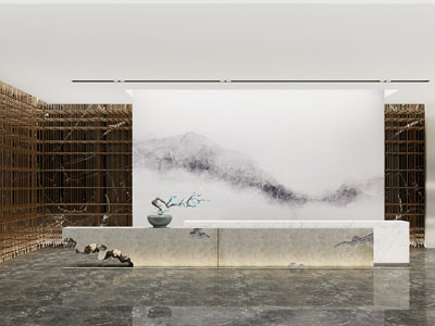 新中式大堂前台接待