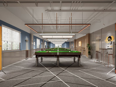 现代台球室 桌球室