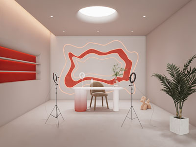 侘寂风奶油风直播间