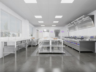 现代酒店餐厅后厨