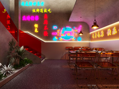 工业风loft怀旧饭店餐厅