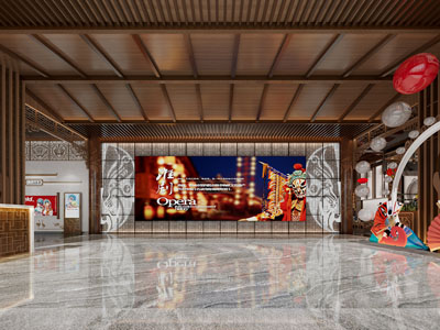 新中式中古风剧院大堂 大厅
