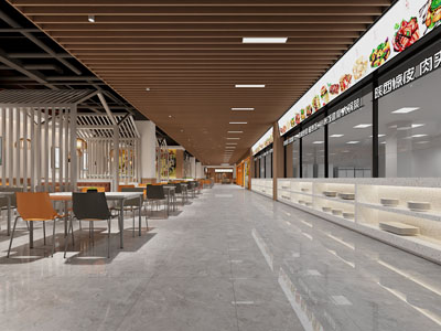 现代饭店餐馆就餐区