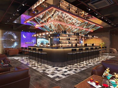 现代酒吧3d模型 现代酒吧