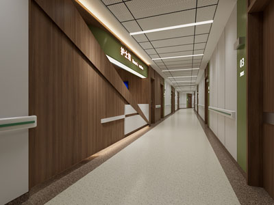 现代医院病房护士站 走廊过道3d模型 现代医院病房护士站 走廊过道