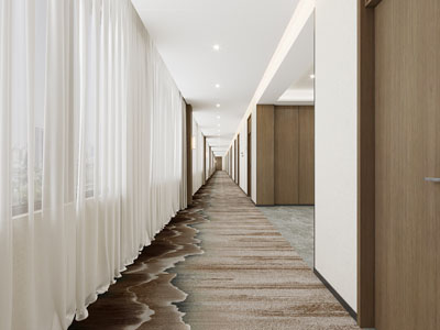 新中式酒店客房过道走廊