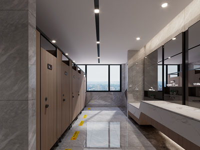 现代公共卫生间 洗手间