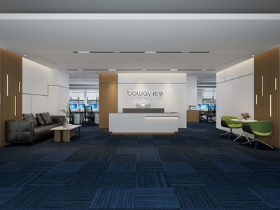 现代公司大厅前台接待区