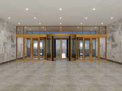 现代酒店旋转门 大门3d模型 现代酒店旋转门 大门