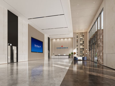 现代公司大堂前台接待