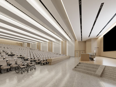 现代会议厅 报告厅3d模型 现代会议厅 报告厅