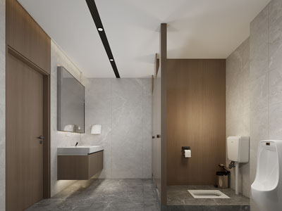 现代公共卫生间 洗手间