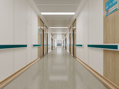 现代医院走廊过道3d模型 现代医院走廊过道