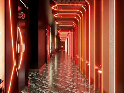 现代KTV走廊过道