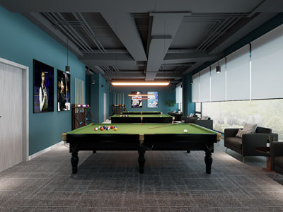 现代台球室 桌球室
