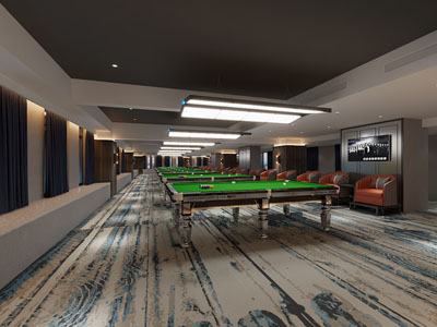 现代台球室 桌球室