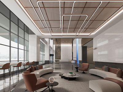 现代公司接待区 洽谈区 休闲区
